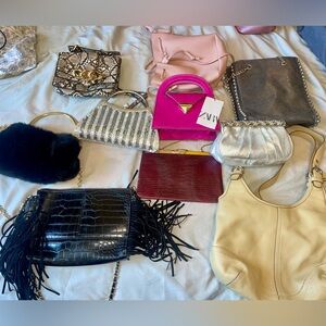 Zara Pink and Silver Shoulder Bag Collection